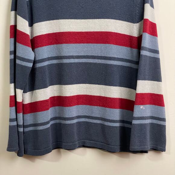 Vintage Faded Glory 14W/16W stripe flare long sleeve Y2K blue white fairycore - Picture 7 of 8